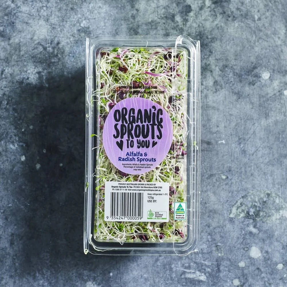 Alfalfa & Radish Sprouts - Australian Wheatgrass