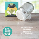 Glass Seed Sprouter - Untamed - Australian Wheatgrass