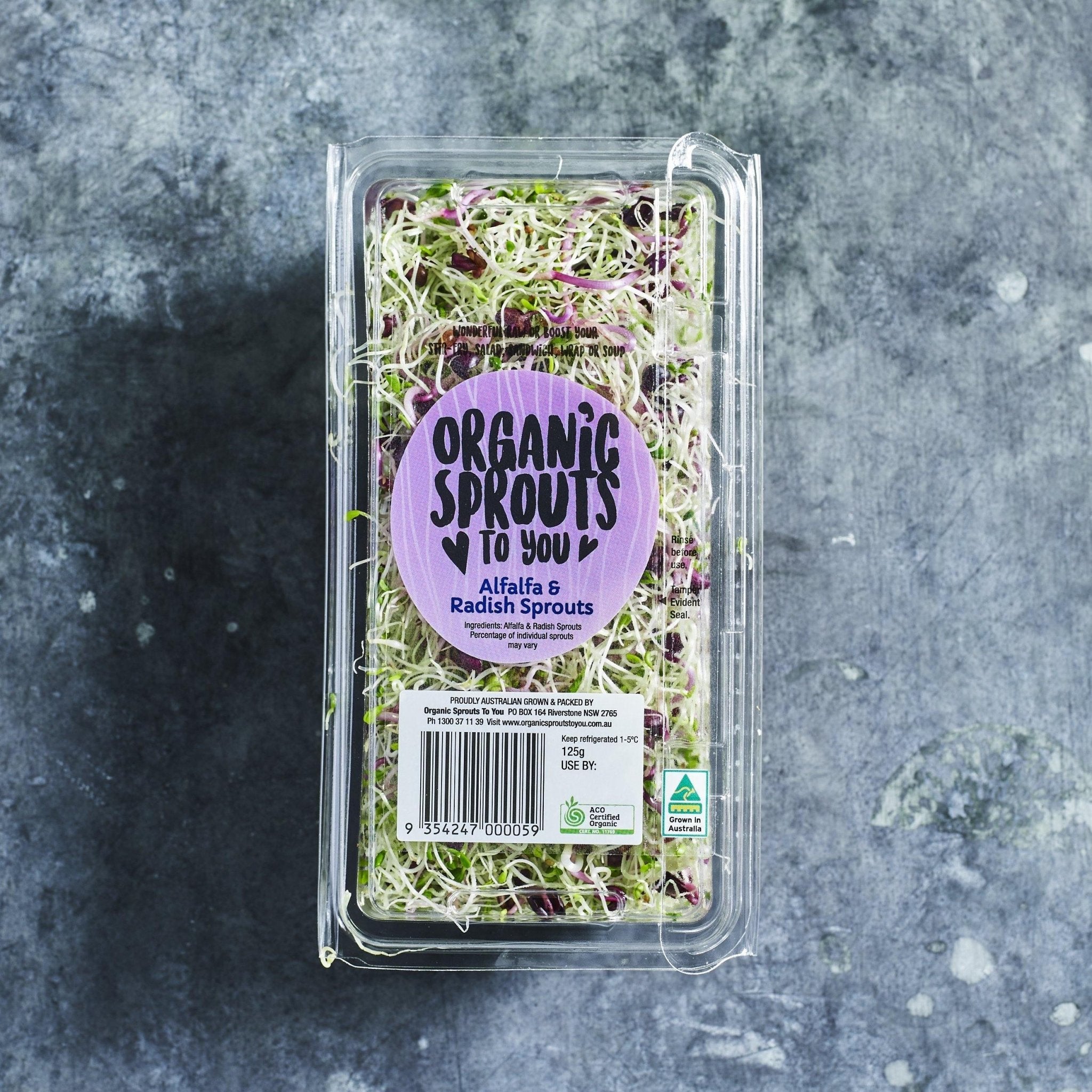 Alfalfa & Radish Sprouts - Australian Wheatgrass